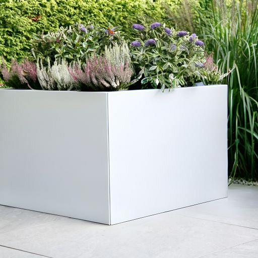 Plantenbak Vlak Wit 60x60x40 cm