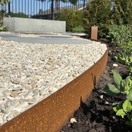 Kantopsluiting Single flex (flg) 300x16,5 cm - CORTEN