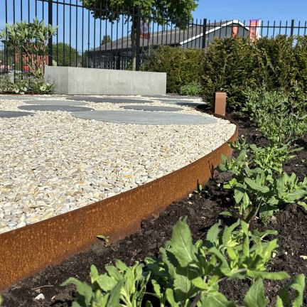 Kantopsluiting Single flex (flg) 300x16,5 cm - CORTEN