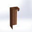 Overzetstuk muurelement hoek 17x45x12,8 - CORTEN