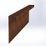 Overzetstuk muurelement recht 150x45x12,8 - CORTEN