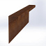 Overzetstuk muurelement recht 150x45x15,8 - CORTEN