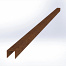 Uprofiel gelijkzijdig opsluitband 5cm 300x5,1x5,1x5,4 - CORTEN