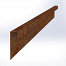 u profiel ongelijkzijdig opsluitband 5cm 220x5 1x20 8x5 4 cm   corten