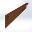 Uprofiel ongelijkzijdig opsluitband 6cm 220x4,6x19,6x6,4 - CORTEN