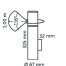 in lite liv wall rose silver 12v