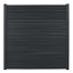 WPC (composiet) Fency Rhombus horizontaal scherm 178 cm breed x ca. 200 cm hoog Carbon met zwarte onderplank
