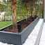 bloembak modulair poedercoat antraciet 300x300x28 cm