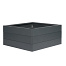 bloembak modulair poedercoat antraciet 60x60x42 cm