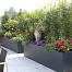 bloembak modulair poedercoat antraciet 60x60x42 cm