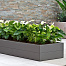 bloembak modulair poedercoat taupe 120x30x42 cm
