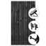 tuindeur privacy grenen zwart gespoten 100x195cm rvs inbouwslotset
