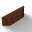 bloembak module kopschot paneel d 90x28 cm   corten