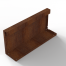 bloembak module recht paneel a 60x28 cm   corten