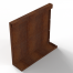 bloembak module recht paneel a 60x56 cm   corten