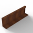 bloembak module recht paneel a 90x28 cm   corten