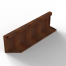 bloembak module uitwendig hoekpaneel b 90x28 cm r   corten