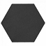 soft comfort zeskant 60 52 5x30x4 cm nero