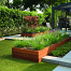 bloembak modulair   corten 120x120x42 cm