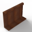 bloembak module recht paneel a 60x42 cm   corten