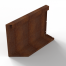 bloembak module uitwendig hoekpaneel b 60x42 cm r   corten