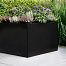 Plantenbak Vlak Grafietzwart 180x150x40 cm