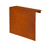 Overzetstuk muurelement recht 150x30x12,8 - CORTEN