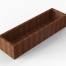 Plantenbak Module+ Corten 210x60x42 cm - CORTEN