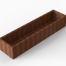 Plantenbak Module+ Corten 240x60x42 cm - CORTEN