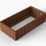 Plantenbak Module+ Corten 180x90x42 cm - CORTEN