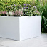 bloembak vlak   wit 150x150x40 cm