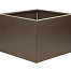 bloembak vlak   supra bruin 60x60x60 cm