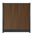 WPC (composiet) Fency naturel verticaal scherm 178 cm breed x ca. 200 cm hoog Mahonie met zwarte onderplank