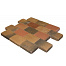 trommelsteen 15x20x6 brons genuanceerd