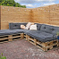 Rhombusscherm Klagenfurt, douglas, RVS-geschroefd, enkelzijdig bekleed, 30-planks 180 x 180 cm