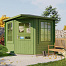 Blokhut - Tuinhuis Jos | 28 mm | vuren bruin geïmpregneerd
