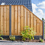 Tuinscherm grenen groen geïmpregneerd 21-planks (19 + 2) Enschede 180/90 x 180 cm verloop