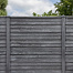 Berton©-motiefplaat smal antraciet H26 x D3,5 x L184 cm rabat-houtmotief