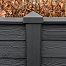 Berton©-sleufpaal Reest antraciet gecoat 115 x 115 x 272 cm eindmodel