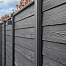 Berton©-sleufpaal Reest antraciet gecoat 115 x 115 x 272 cm eindmodel