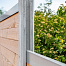 Berton©-sleufpaal Zaan wit/grijs, vlakke kop 11,5 x 11,5 x 275 cm hoekmodel met brede ondersleuf