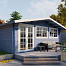 Blokhut - Tuinhuis Helle | 44 mm | vuren honinggeel geïmpregneerd