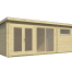 Blokhut - Tuinhuis Flow 2.0 | 40 mm | vuren honinggeel geïmpregneerd