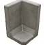 Hoek L-Element Grijs 40x40x40 cm (R)