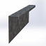 Overzetstuk muurelement recht 150x45x15,8 - VERZINKT