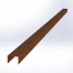 Uprofiel gelijkzijdig opsluitband 6cm 220x4,6x4,6x6,4 - CORTEN