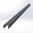 Uprofiel gelijkzijdig opsluitband 6cm 300x4,6x4,6x6,4 - VERZINKT