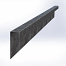 Uprofiel ongelijkzijdig opsluitband 6cm 220x4,6x19,6x6,4 - VERZINKT