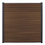 WPC (composiet) Fency Rhombus horizontaal scherm 178 cm breed x ca. 200 cm hoog Mahonie met zwarte onderplank