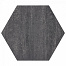 Soft Comfort Zeskant 60/52,5x30x4 cm Grijs/Zwart